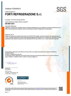 Certificazioni Forti Refrigerazione 2